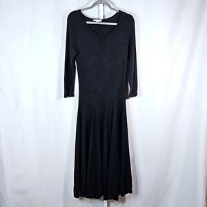 Isaac Mizrahi Black Long Knit Dress Sz S